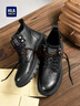 海澜之家HLA马丁靴男士户外休闲鞋秋冬工装鞋子男HAAGZM3AB70373 黑色42 实拍图