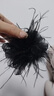 丹琴超仙鸵鸟羽毛发夹抓夹大号后脑勺新款盘发鲨鱼高级夹子发卡头饰 丝带黑色羽毛8厘米 实拍图