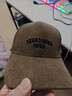 QUEENJOY秋冬七夕灯芯绒纯色棒球帽户外简约休闲字母鸭舌防寒保暖男女帽子 咖啡色 实拍图