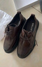 百丽通勤商务皮鞋2025男牛皮褶皱增高休闲鞋A1373AM4 棕色2  42 实拍图