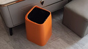 朴厨无盖垃圾桶10L双层家用大号客厅卧室厨房卫生间大容量纸篓橙色 实拍图