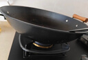 炊大皇双耳铁锅精铁不粘锅炒菜锅家用大号圆尖底无涂层炒锅煤气灶专用 【无盖】 40cm 实拍图
