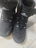 雪中飞雪地靴男女款冬季加绒保暖东北加厚旋钮扣外穿大棉鞋 炫酷黑 40 实拍图