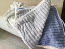 洁丽雅同款 挂式擦手巾卫生间 毛巾洗脸巾吸水不掉毛30*30 多条装 灰色+蓝色+白色 3条 实拍图