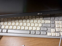前行者V1蓝牙无线键盘鼠标套装机械手感静音三模男女生办公高颜值键鼠便携电脑笔记本平板iPad手机通用 奶油灰Pro三模键鼠套装RGB光【无线/蓝牙/有线 实拍图