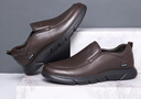骆驼皮鞋男士商务休闲鞋软底软皮爸爸懒人鞋子W932263660棕色43 实拍图