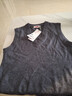 恒源祥羊毛背心男士轻薄羊毛衫毛衣V领马甲针织衫坎肩 中灰 L(175) 实拍图