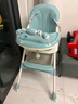 三条小鱼宝宝餐椅多功能可折叠便携儿童餐桌椅婴幼儿小孩可调节吃饭桌座椅 升级绿【靠背可躺+折叠+万向轮】 实拍图