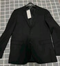罗蒙男士西服套装商务职业正装小西装结婚新郎上班春秋季修身外套 黑色（单件西服） 3XL 实拍图