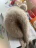 尤克达蒂（yookdd） 小熊帽子女秋冬季可爱骑行保暖毛线帽毛绒帽加厚大头围针织帽 米色小熊帽子 米色小熊帽子 实拍图