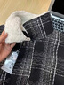 宾迪肯（BINDIKEN）美式复古外套男秋冬季羊羔毛棉服加绒加厚小香风宽松格子棉衣潮牌 M199白色（羊羔毛加厚） XL （145-160斤） 实拍图