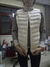 雪中飞经典新款基础舒适轻薄羽绒便捷短款保暖羽绒小马甲轻盈便携舒适 黎蔓卡其|7202-女 S 160/84A 实拍图