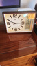 康巴丝（Compas）座钟客厅钟表台钟石英钟时钟现代日历温度床头钟3001 仿木 26cm 实拍图