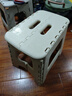 禧天龙户外露营塑料折叠凳家用懒人换鞋凳子地铁钓鱼小凳子 高凳 奶油白 实拍图