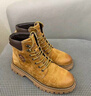 骆驼（CAMEL）【王俊凯同款】加绒马丁靴男鞋秋冬新款大黄靴女户外工装登山靴子 GE122W7757T 金黄色（男款） 42 实拍图