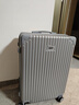 SOO行李箱多功能箱包拉杆箱学生大容量旅行密码箱皮箱杯架银色24英寸 实拍图