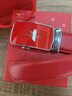 七匹狼（SEPTWOLVES）红腰带男马年本命年礼物男士皮带自动扣真牛皮新郎结婚红色裤带 本命年.大吉大利【马到成功礼盒-宽3.5cm】 实拍图