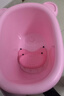 日康（rikang）泡澡桶 婴儿洗澡盆 儿童洗澡桶 浴缸浴桶赠浴凳粉色 X1001-2 实拍图
