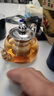 金灶（KAMJOVE）玻璃泡茶壶飘逸杯 茶道杯茶水分离杯 迷你玻璃茶壶过滤内胆茶具 AM-718/250毫升 实拍图