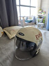 野马（YEMA）头盔3c认证新国标A类633S 秋冬季男女通用电动摩托车安全帽防冻保暖防雾3/4盔 卡其白攀登花 实拍图