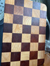 炊大皇家用切菜板砧板乌檀木橡胶木主厨棋盘格菜板小号34*22*2.5cm 实拍图