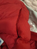 鸭鸭（YAYA）儿童轻薄羽绒服短款小童中大童连帽男女童2023秋冬洋气童装外套 中国红 100 实拍图
