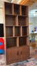 蔓斯菲尔（MSFE） 书架简约落地收纳多功能大容量省空间储物架多层置物书架柜子 15MM实木生态板>80x30x180cm胡色 实拍图