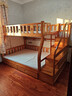 临稚胡桃木 儿童上下床实木高低床双层床上下铺床两层木床子母床 梯柜款 上铺宽1.3米下铺宽1.5米 实拍图