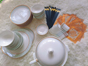 浩雅78头景德镇陶瓷餐具碗碟套装碗具碗盘勺筷整套家用乔迁蓝蔚 实拍图