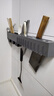 刀架壁挂式免打孔厨房用品多功能菜刀置物架刀具筷子筒一体收纳架 【枪灰色】60CM 三筷筒+10挂钩 实拍图