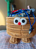 范爷家小怪兽可爱仿藤编收纳筐玄关杂物钥匙收纳盒零食筐桌面水果盘   实拍图