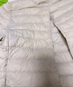 鸭鸭（YAYA）佟丽娅同款轻薄羽绒服女新款冬季短款圆领内胆修身时尚薄外套男 米白色【女款无领】 XL 【建议115-125斤】 实拍图