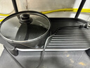 康佳（KONKA）电烧烤炉 电烤盘家用无烟电烤炉多功能烤涮电火锅烤肉锅架烤肉机涮烤一体 【中号鸳鸯圆锅独立控温】3-6人 （礼包） 1层 实拍图