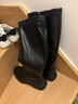 Semir官方正品时装靴女靴春秋季新款潮流休闲高帮系带机车靴长筒靴女 黑色 38 实拍图