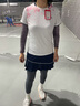 川崎（KAWASAKI）羽毛球服女款速干T恤运动短裙繁花似锦两件套装A2808 霜白 M 实拍图
