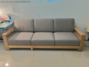 源氏木语精选全实木沙发现代简约布艺沙发小户型客厅储物沙发橡木实木家具 橡木原木色烟栗棕三人位 组装 实拍图
