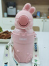光多拉儿童保温杯智能显温吸管水杯幼儿园上学专用喝水小学生水壶粉色 实拍图