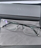 普莱斯纯钛近视眼镜半框架商务眼睛防蓝光防辐射可配有度数变色片990070 黑色（送0度防蓝光镜片） 实拍图