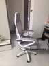 朗域轩品人体工学电竞椅人工力学座椅久坐护腰宿舍游戏电脑椅子可躺写字椅 【升级四向腰托】蝶翼白丨乳胶-3级气杆-脚踏-逍遥 120-155度(含) 联动扶手 四向腰托 实拍图
