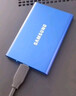三星（SAMSUNG） 2TB Type-c USB 3.2 移动固态硬盘（PSSD） T7 蓝色 NVMe传输速度1050MB/s 手机直连笔记本外接 实拍图