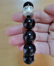 普陀山黑曜石手串足银饰六字箴言五行补水男士手串转运珠护身生日礼物 实拍图