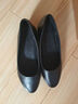 九寸阳光空姐工作鞋黑色女皮鞋粗跟上班久站软皮软底舒适职业面试高跟鞋女 黑色 3.5cm 37 实拍图