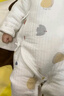 童泰婴儿衣服新生儿连体衣秋冬季夹棉保暖宝宝衣服纯棉蝴蝶哈衣2件装 黄色鸭梨 59cm 实拍图
