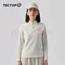 探拓（TECTOP）抓绒衣女户外防风保暖立领柔软舒适  46ZR 馥月白 M 实拍图