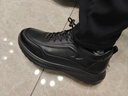 奥康（Aokang）奥康男鞋休闲皮鞋商务休闲鞋舒适百搭厚底运动鞋 黑色加绒42  实拍图