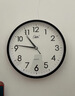 康巴丝（Compas）挂钟客厅 简约静音客厅石英钟表挂墙时钟 c2866 黑色 30.5cm直径 实拍图