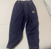 马骑顿（MQD）MQD男童运动休闲冬季加绒潮流宽松牛仔裤 深牛仔蓝 130  实拍图