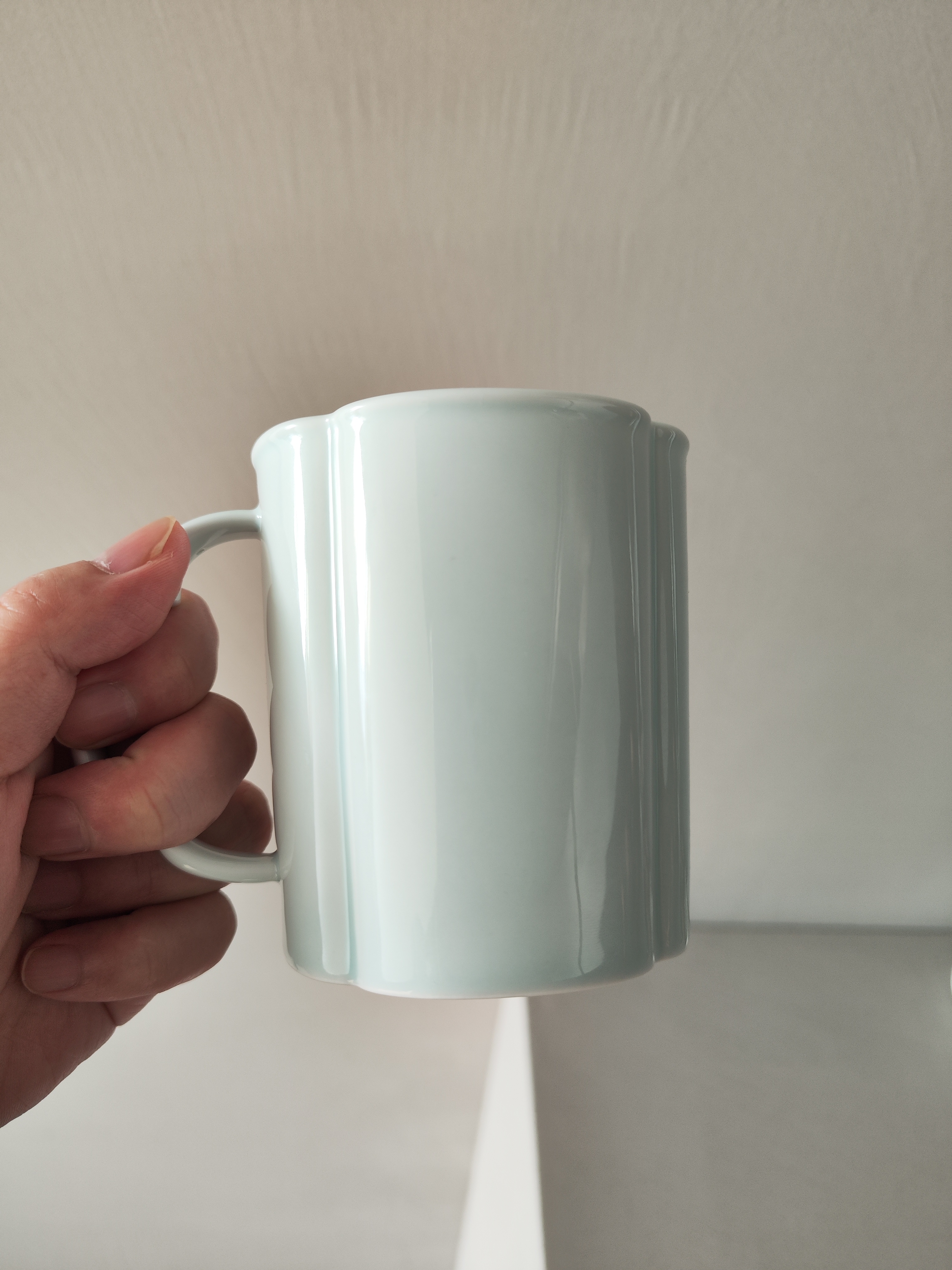 蓝印东方挂耳咖啡杯美式专用杯家用高颜值陶瓷水杯咖啡套装杯情侣水杯送礼 【玉海棠-影青】马克杯带盖 实拍图