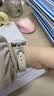腕美主义适用苹果s11手表滑梯拼皮表带watch s10金属滑梯扣apple watch s9透气表链se3女款高级感替换腕带 【滑梯款拼皮】-银-奶白皮+银色连接器 适用：iwatch11代10代【 实拍图