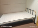 天坛家具铁艺床经典单双人钢木铁床现代环保简约小户型黑白色铁艺婚床 铁艺床（黑色）（不含床垫） 1.2*1.9m 实拍图